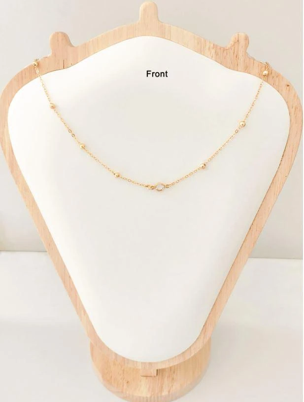 Gold beaded back necklace with transparent beads 3081 at €9.99 – photo 3